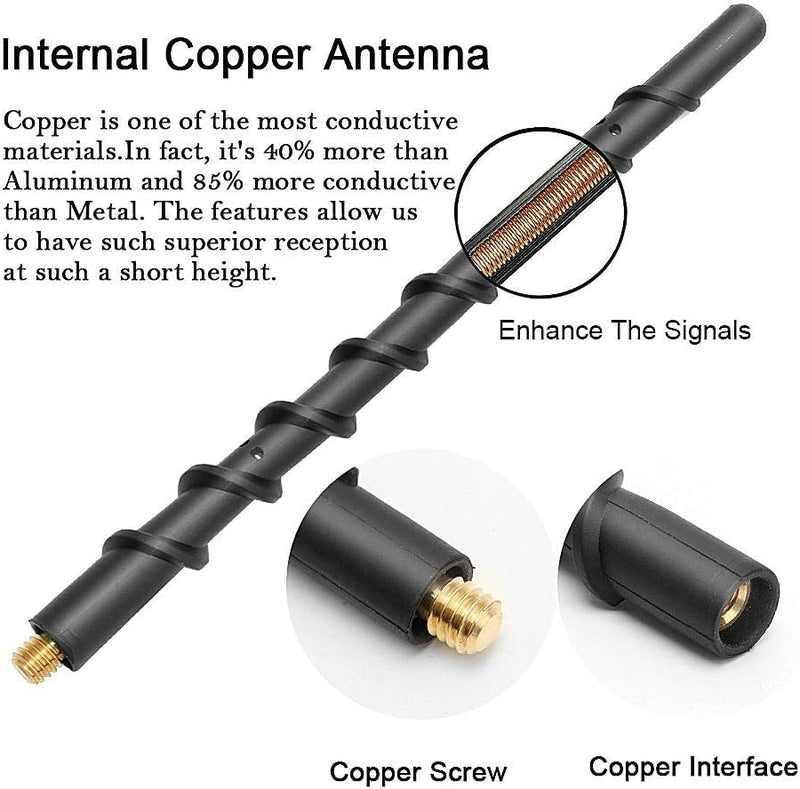 [AUSTRALIA] - VOFONO Antenna for 1994-2018 BMW 328Ci 325Ci 330Ci 128i 135i 228i i3 Z4 Z3 M3 318ti M235i M240i Convertible, 6.5 Inch Short Replacement Car BMW Antenna Mast for FM AM Radio Reception 7 Inch BMW 