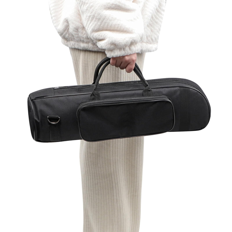 ITODA Trumpet Gig Carrying Bag Musical Instrument Box Portable 5mm Padded Rehearsal Performances Water-Resistant Class Lightweight Protective Case with Shoulder Strap