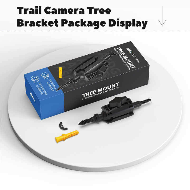 Adjustable Trail Camera Tree Mount: Game Camera Outdoor Mounting Bracket Holder with Double 360° Swivel Tilt Ball Joints, 1 Pack