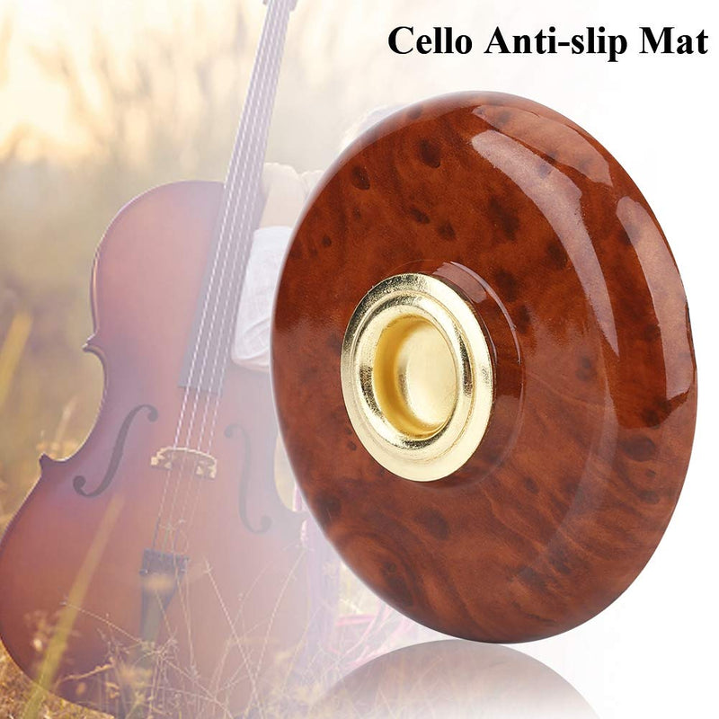 Cello Antislip Mat, Portable Non Slip Cello Endpin Rest Stopper Rock Stop Pad Spike Floor Protector with Plastic and Metal Holder Rockstop Musical Instrument Accessories for Beginner Practice(grown) grown