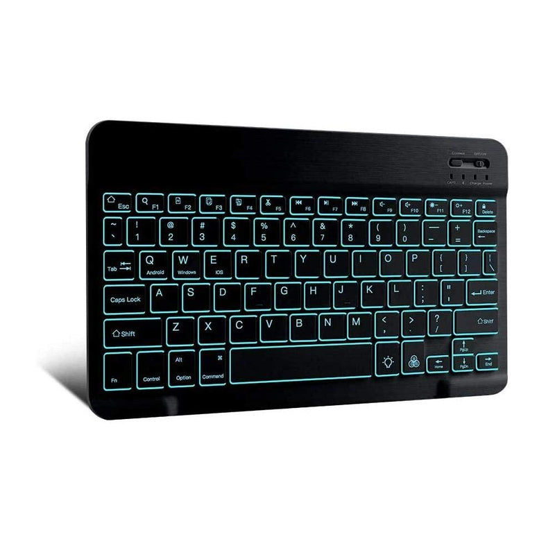 BoxWave Keyboard Compatible with Amazon Fire Max 11 (2023, 13th Gen) - SlimKeys Bluetooth Keyboard - with Backlight, Portable Keyboard w/Convenient Back Light - Jet Black