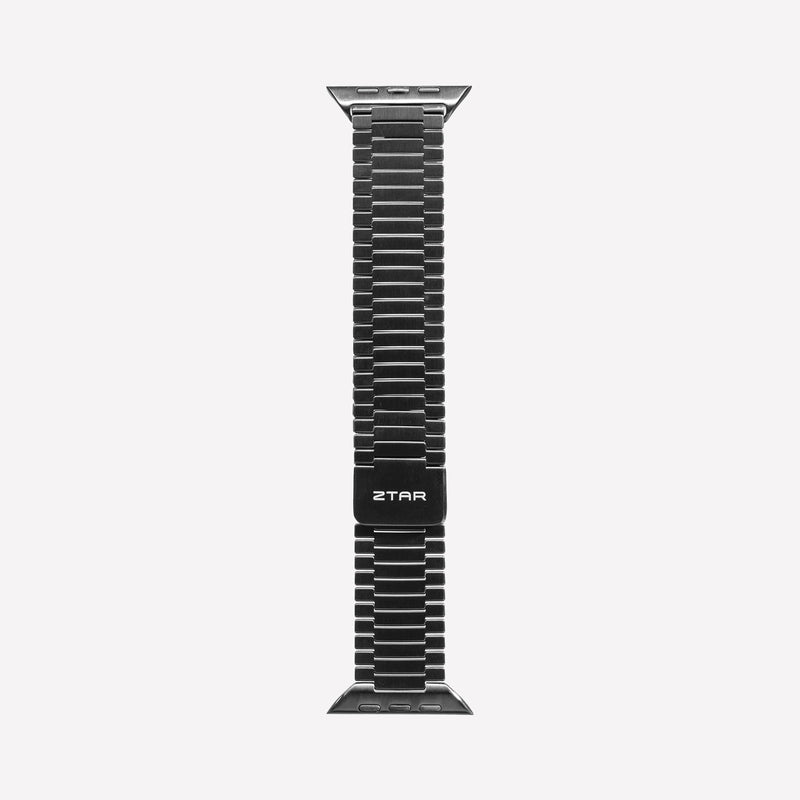 ZTAR Watch Strap Band for Apple Watch Ultra iWatch 2/1 Series 9/8/7/6/5/4/3/2/1/SE 49MM/45MM/44MM/42MM Stainless Steel Magnetic Adjustment Strap Wristbands Replacement Men Women - METALLIC TOUCH BLACK