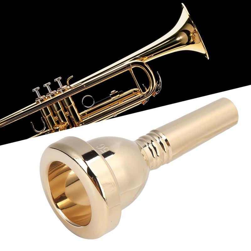 Trombone Mouthpiece Silver Plated Mouthpiece Tenor Large Shank Mouth Piece 12.7mm Trombone Accessory Replacement(Gold) Gold
