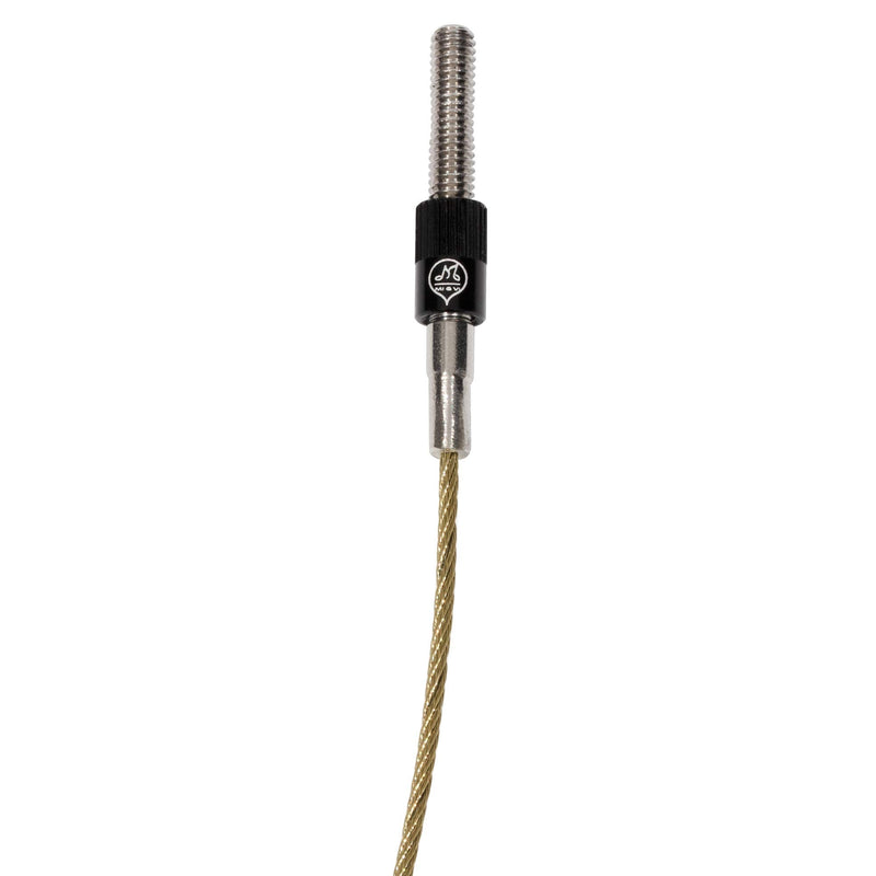 MI&VI Titanium Alloy Cello Tail Gut/Tailgut Non-slip Tailpiece with Wire Adjuster, Strand Connecters & Screw Replacements for 4/4 & 3/4 Size Cellos Cello 4/4-3/4 (Black Screws)