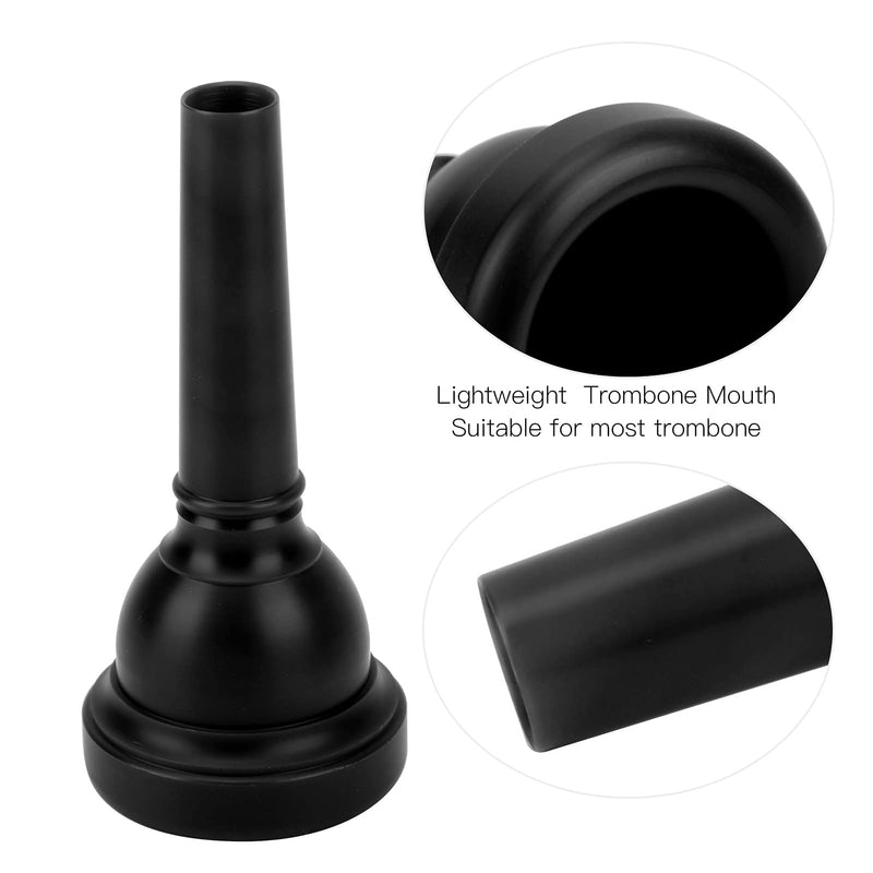 Alto Trombones Mouth, Lightweight Trombone Mouthpiece ABS Plastic Detachable Nozzle MT‑22 for Beginners Gift Professonal Musical Instruments Exercising(black)