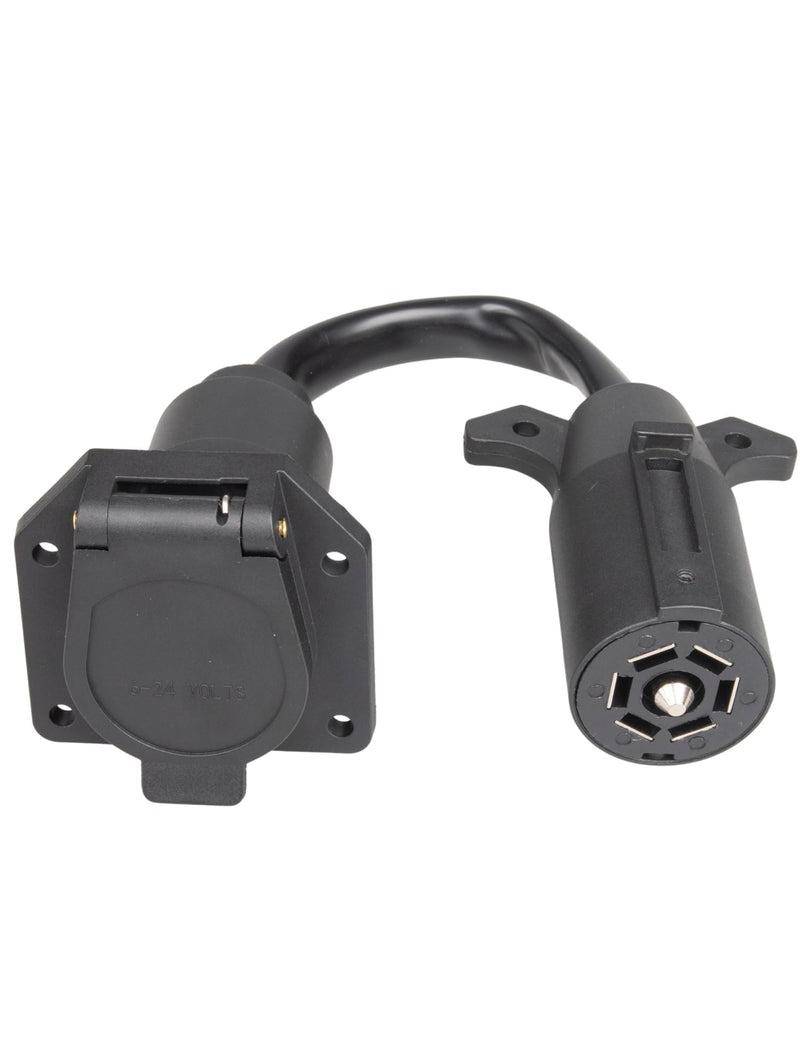 EWAY 7-Way Adapter with Power Switch for Furrion RV Backup Camera System, Plug and Play for Tow Vehicle to RV Wireless Observation Cameras, Provides 12V Power to Camera Through 7-Pin Connector