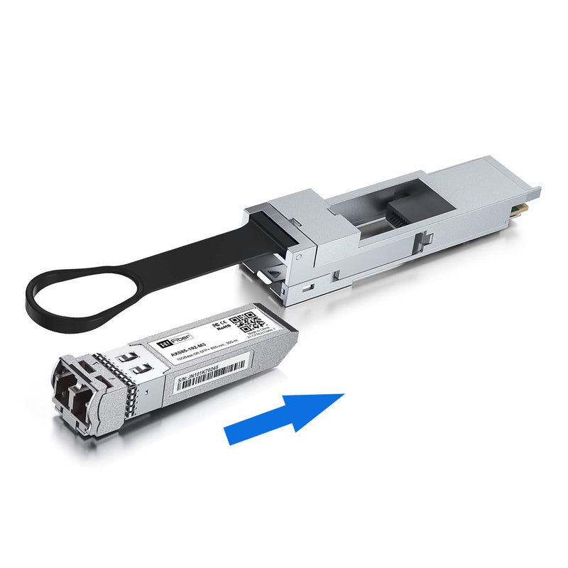 H!Fiber QSA Adapter, 40G QSFP to 10G SFP+ Converter Module for Cisco CVR-QSFP-SFP10G and More Devices, All-Metal housing 40G to 10G QSA for Cisco 1