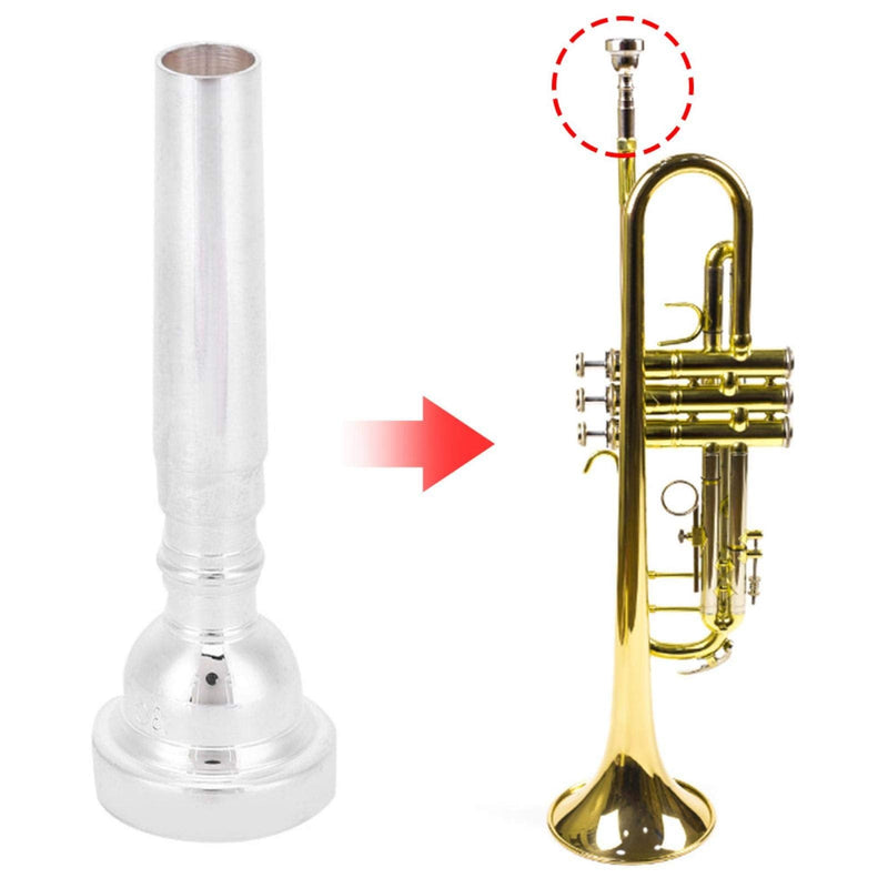 3c Trumpet Mouthpiece Musical Instruments For Bach Conn (Silver)