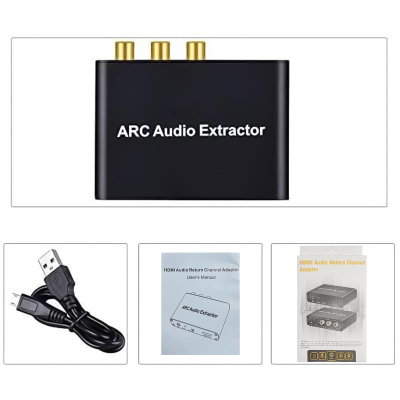 [AUSTRALIA] - AMANKA HDMI ARC Adapter 192KHz HDMI ARC Audio Extractor with Digital Optical TOSLINK SPDIF Coaxial, HDMI ARC to RCA Audio Converter Analog 3.5mm L/R Stereo, Audio Splitter for HDTV Soundbar Amplifier 