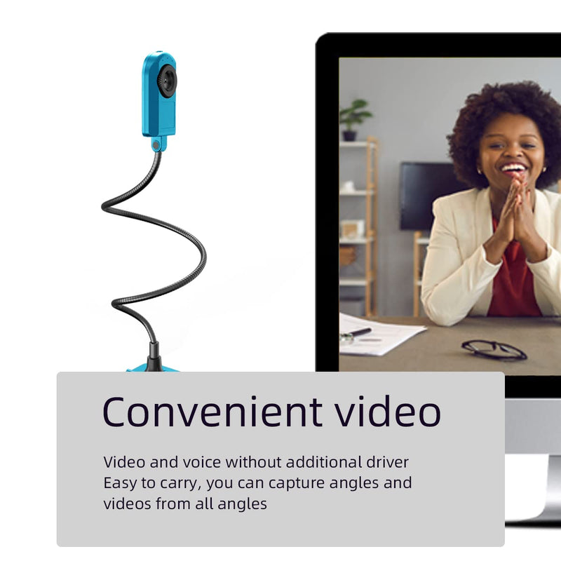 Document Camera (Blue) Ultra High Definition 5MP USB Document Camera — Mac OS, Windows, Chromebook Compatible for Live Demo, Web Conferencing, Distance Learning, Remote Teaching,Scanner