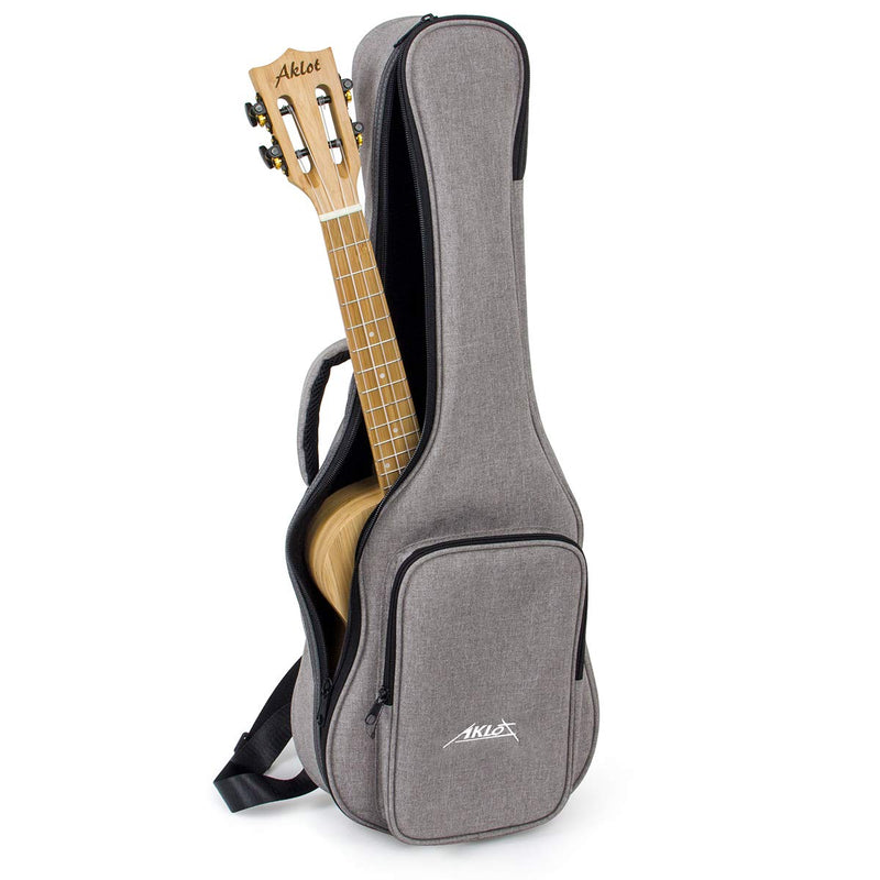 AKLOT 32 inch Gig Bag Carry Handle Case for 30＂ Baritone Ukulele 32" Bass Ukulele Guitalele 12MM Thick Padding with Humidifier 30"/32" Bag