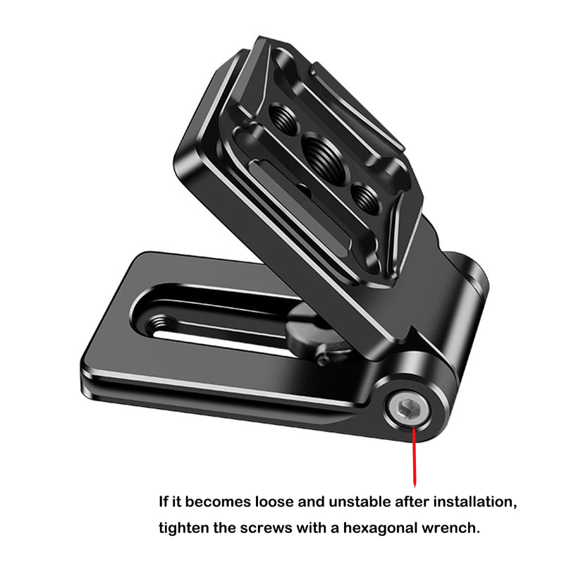 Foldable Camera L Bracket,Tripod Quick Release Plate, Aluminum Vertical Horizontal Switching Mount with Arca Swiss 1/4" & 3/8" Threaded for DSLR Mirrorless Camera Stabilizer Monopod Tripod Gimbal