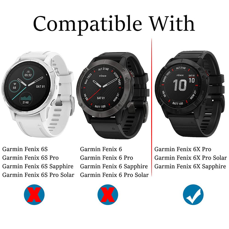 Suoman 4-Pack for Garmin Fenix 6X Pro / 6X Pro Solar / 6X Sapphire Screen Protector, 2.5D 9H Hardness Tempered Glass for Garmin Fenix 6X Pro / 6X Pro Solar / 6X Sapphire Smartwatch Clear*4