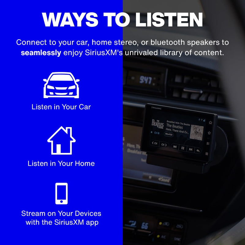 SiriusXM Tour Dock & Play Radio with 360L, PowerConnect Vehicle Dock, and Bluetooth (Tour SXWB1V1)