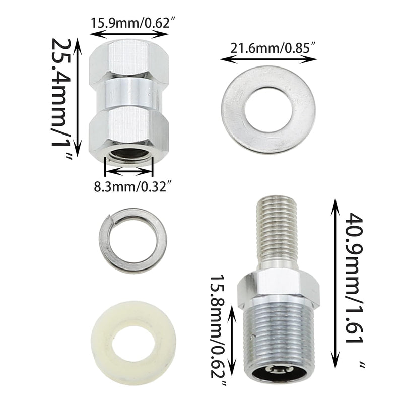 3/8x24 Threads Antenna Stud Mount Adapter S0239 RF Coaxial Connector UHF Antenna Connector Suitable for Tram and Fire Stick Firefly cb Antennas