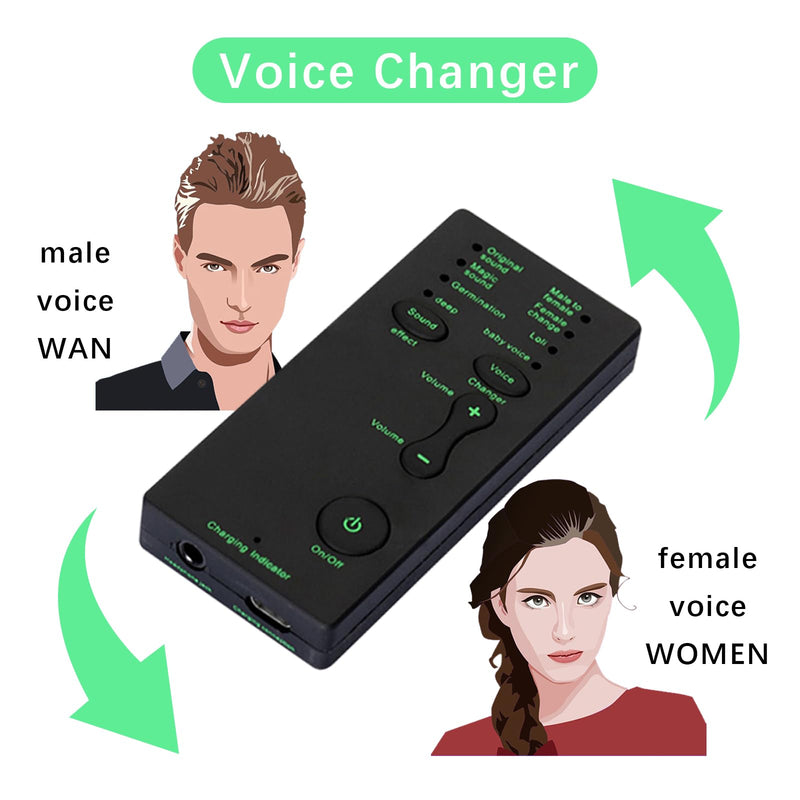 Mini Portable Voice Changer, Handheld Microphone Voice Modulator Disguiser with 8 Sound Effects, Live Broadcast Voice Gaming Recording for Mobile Phone Computer PS4 PS5 Xbox One Games Streaming M1