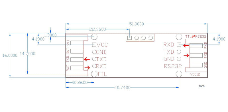 NOYITO TTL to RS232 Module TTL RS232 Mutual Conversion Module Serial Level Conversion to SP232 TTL Serial Port communicates with RS232 Level Device