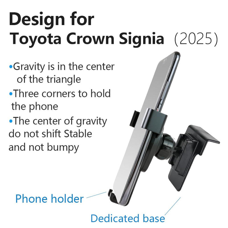 Car Phone Holder for Toyota Crown 2023 2024 2025， Crown Signia 2025 Auto Accessories Navigation Bracket Interior Screen Decoration Dash Board Mobile Cell Phone Mount case