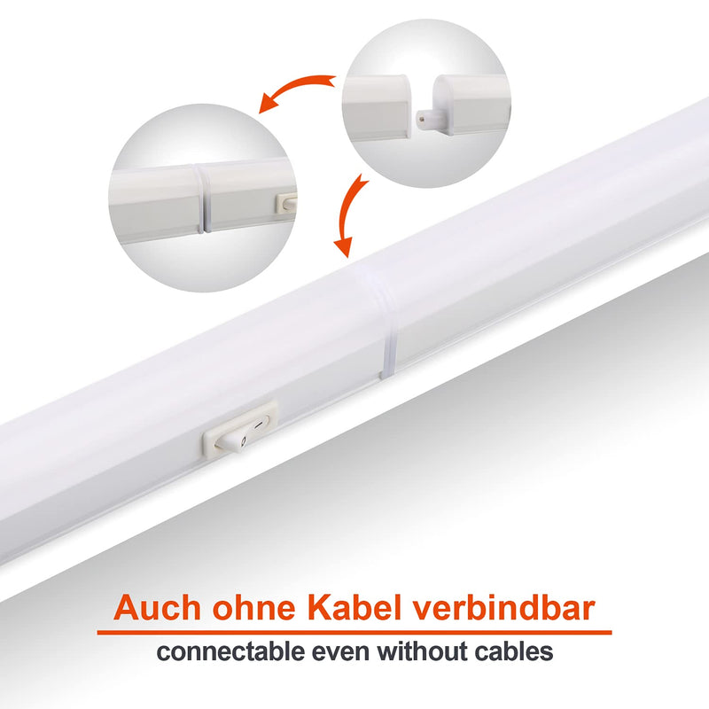 da LIGHT LED Under-Unit Light Kitchen 14 W 87.5 cm 1250 lm 4000 K Neutral White Under-Unit Light Strip Kitchen Lamp Cabinet Lighting Super Bright White for Kitchen Cabinet Expandable with Plug-In 4000 K, Set of 1 87.5cm