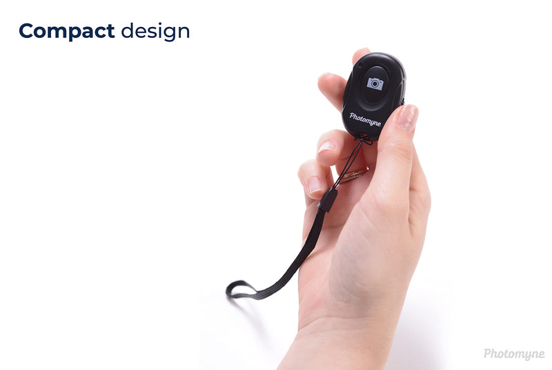 Photomyne Wireless Camera Shutter Clicker with Bluetooth Connection for iOS and Android Smartphones - Includes Wrist Strap (2 Pack) 2 pack