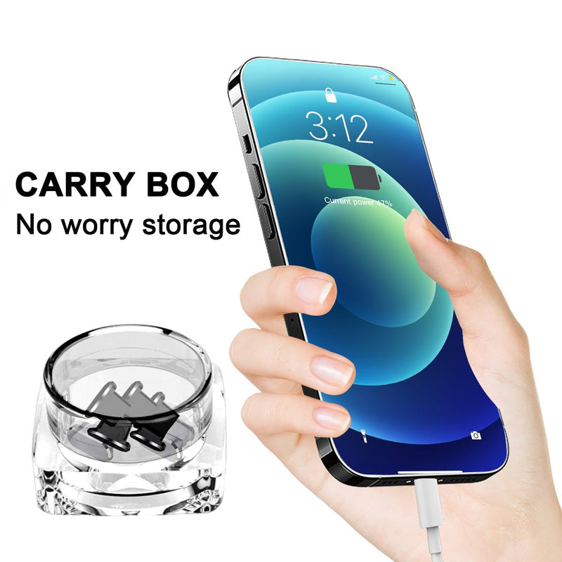 Designed for iPhone 15 Pro Max Plus USB-C Anti Dust Plugs Metal C Charging Port Cover Caps Protectors (5 Pack, Black)