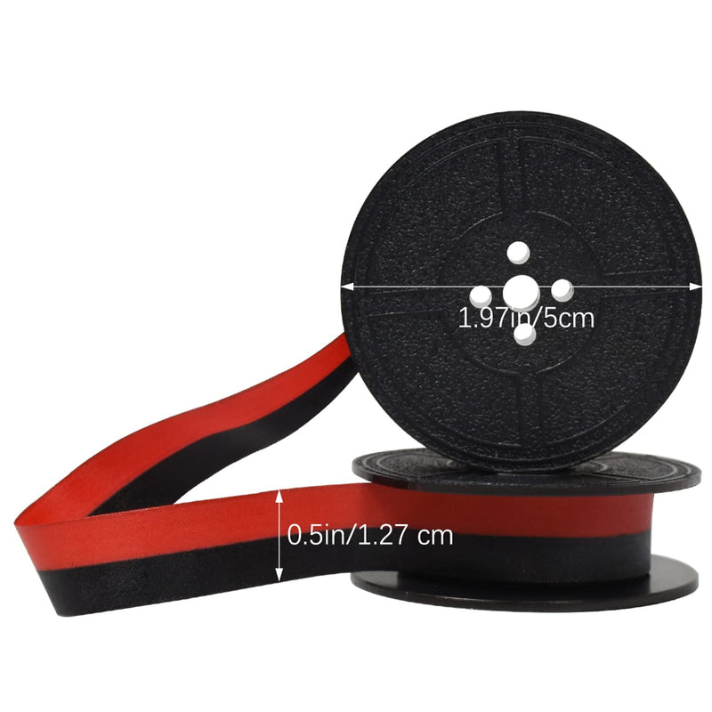 [AUSTRALIA] - 4 Pairs Universal Typewriter Ribbon Twin Spool Replacement Compatible with Most Typewriter (Black-Red,Black) 4 Pair 
