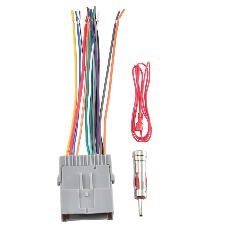 RED WOLF Radio Stereo Wiring Harness Antenna Adapter Connector Plug Replacement for GM Chevy GMC Buick 2000-2012 Early Model