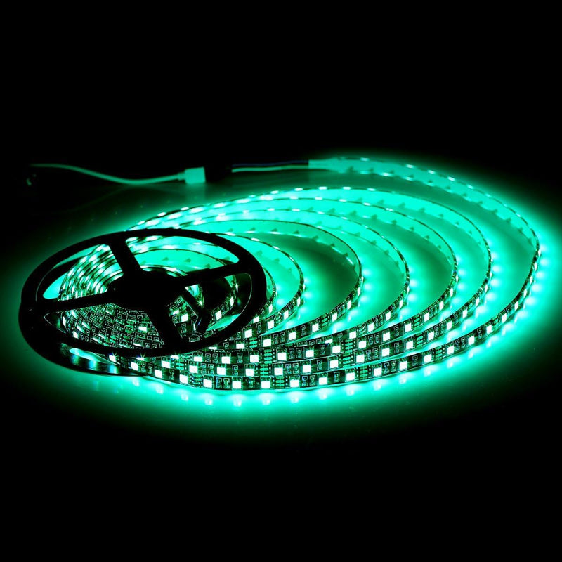 SUPERNIGHT LED Strip Lights, 16.4FT 5M SMD 5050 Waterproof 300LEDs RGB Color Changing Flexible LED Light Strip for Bedroom, TV Back Lighting, Christmas, Valentine's Day (Black PCB) 2 Pcs