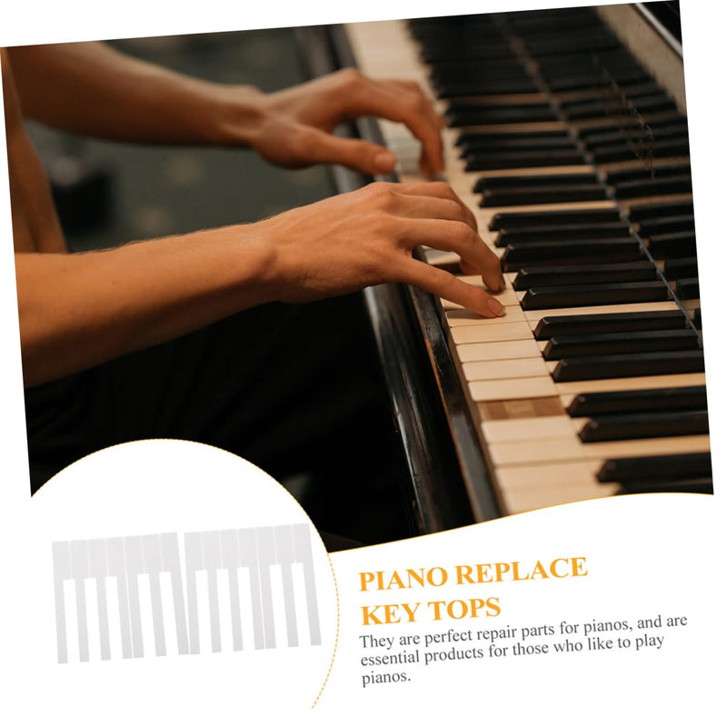 [AUSTRALIA] - SUPVOX 52Pcs piano white piano key caps key veneers board new s board board accessories tops matte Instrument supplies Acrylic 