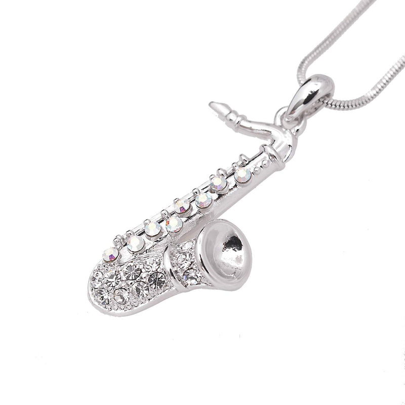 ESPY Silver Plated Woodwinds Musical Instrument Necklace silver-plated-base
