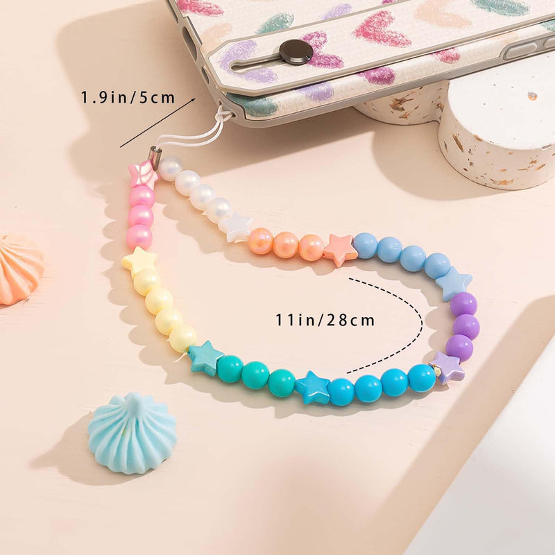 Beaded Phone Charms Lanyard Strap Girly Style Fixed Beads Pearls Lanyards PH-fb-33