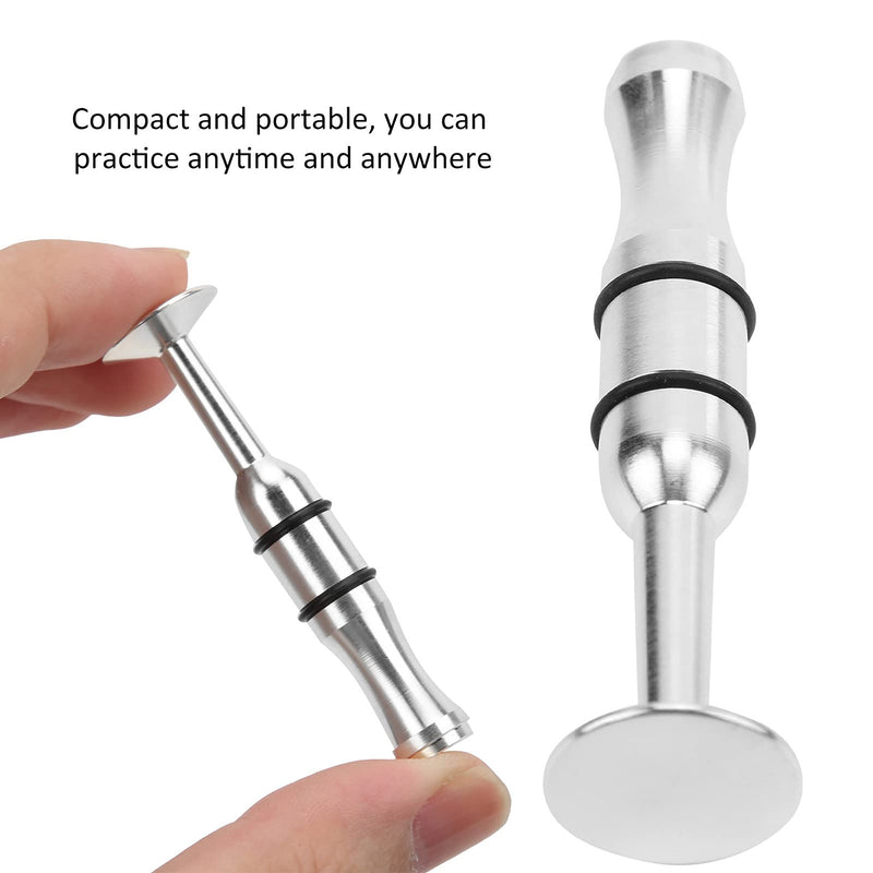 Embouchure Training Device Mouthpiece, Mouth Strength Trainer, Brass Instrument Accessories, Personal Embouchure Trainer Mouth Muscles Builder for Trombones Woodwinds Saxophone(Silver)