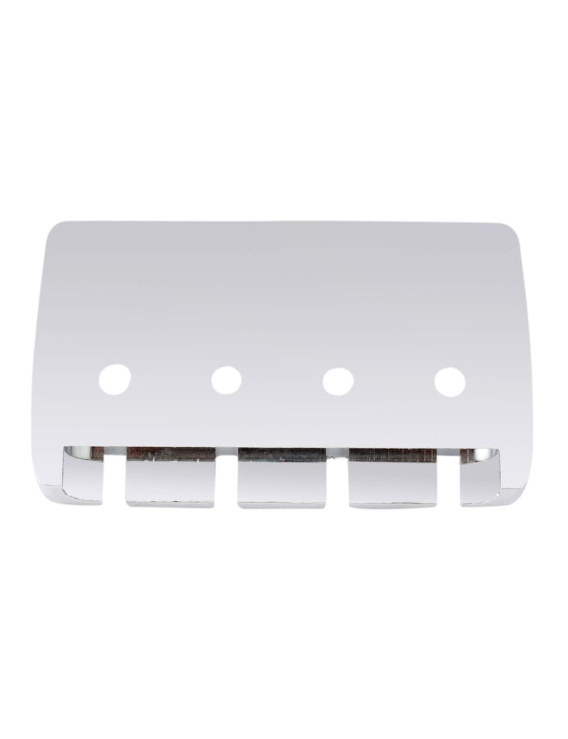 4 string Bass Bridge Adjustable Saddles Tailpiece Top Load with Screws for Electric Jazz Bass P Bass Parts Chrome.