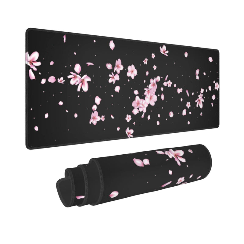 Japanese Cherry Blossom Flower Gaming Mouse Pad Large XL Desk Mat Long Extended Pads Big Mousepad for Home Office Decor Accessories 31.5 X 11.8 Inch Funky Japanese Sakura Blossom