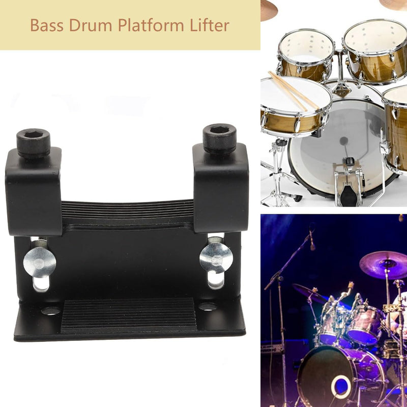 Drum Booster Bass Drum Platform Lifter Fits 18" and 20" Electronic Drum Set Drum Lifting Parts Electronic Drum Pad Black