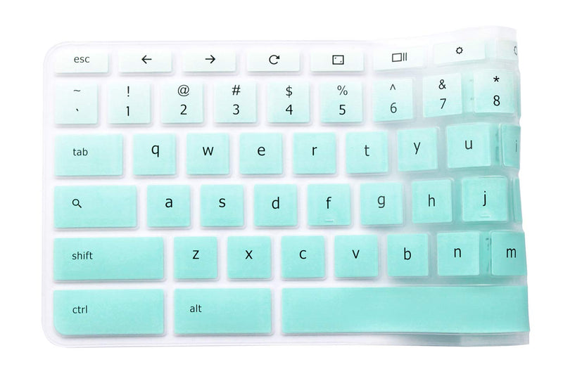 Keyboard Skin Compatible with Acer Chromebook Premium R11 11.6 CB5-132T CB3-132 CB3-131, Acer Chromebook R 13 CB5-312T, Acer Chromebook 14 CB3-431 CP5-471, Acer Chromebook 15 CB3-531 (Ombre Mint) Ombre Mint