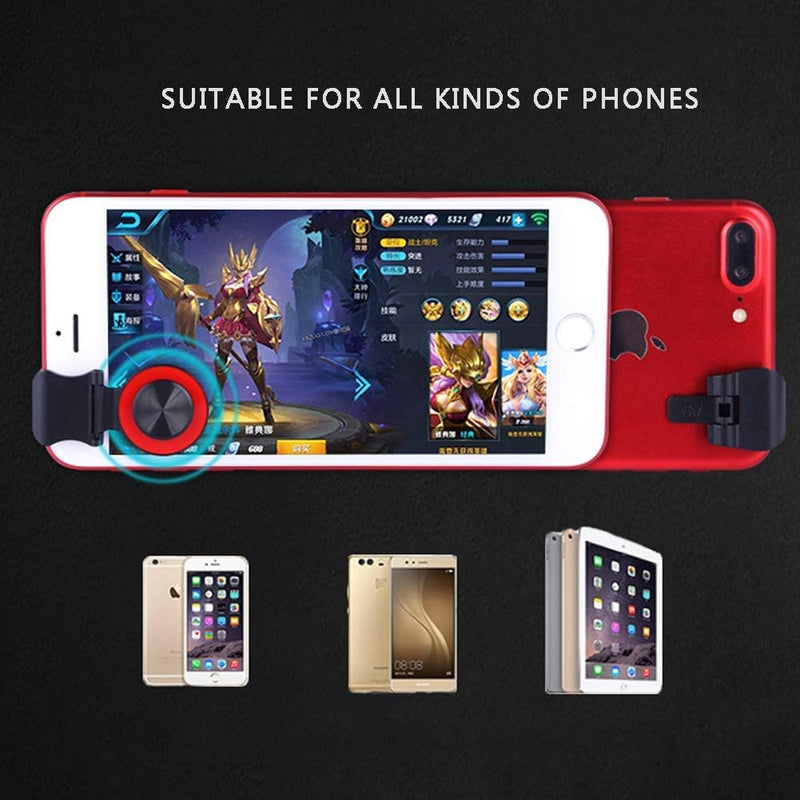 Red Mobile Phone Joystick Gaming Controller,Aim Keys L1R1 and Gamepad Rules of Survival,Cellphone Game Trigger,Battle Royale Sensitive Shoot Mobile Phone Game Finger Covers Wrap, Accessories