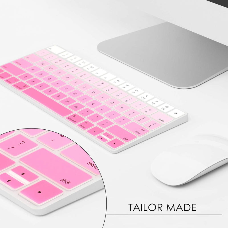 Allinside Ombre Pink Cover for Apple Magic Keyboard (MLA22LL/A) with US Layout Magic Keyboard (MLA22LL/A A1644) 06 Ombre Pink