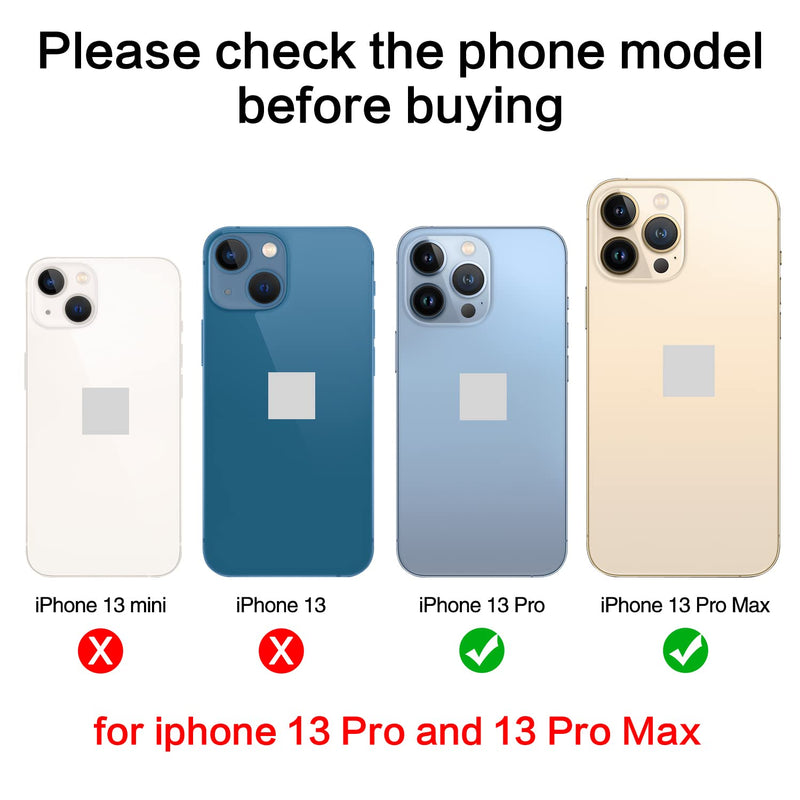 ASDAWN Back Camera Lens Glass Replacement for iPhone 13 Pro and 13 Pro Max, Rear Lens Glass Replacement kit with Pre-Installed Adhesive + Installation Manual + Repair Tool Kit