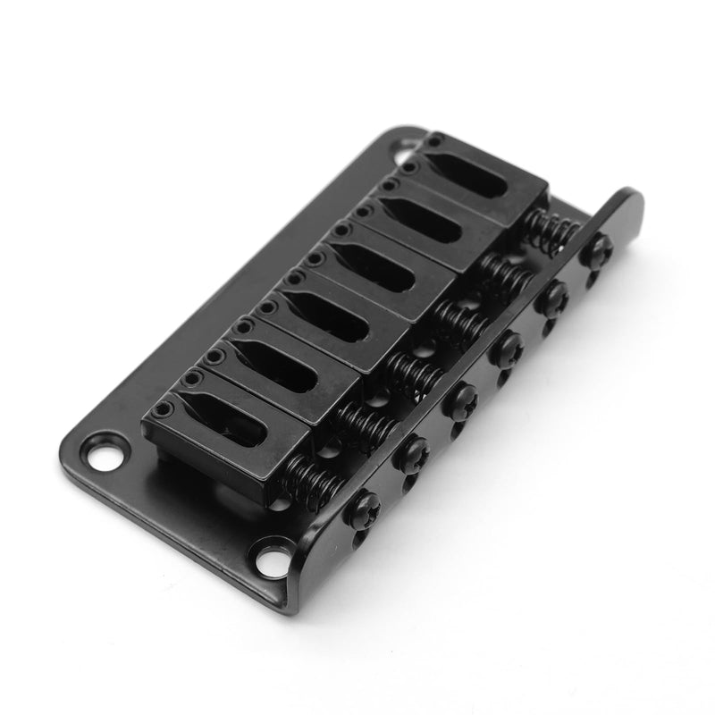 65MM Metal Fixed Hardtail Saddle Bridge Top Load Guitar Tailpiece For 6 string electric guitar or strat guitar (Black) Black