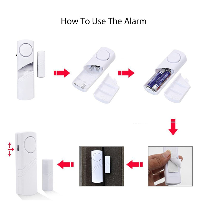 Door Window Alarm, 90DB Door Alarms for Kids Safety, Wireless Sensor Door Window Burglar Alarm-Window Pool Alarms for Home (15 Pack) 15 Pack