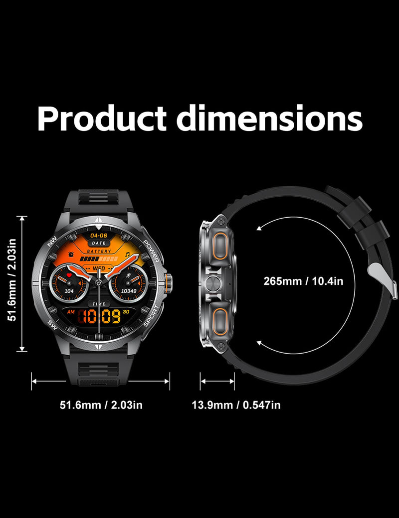 Smart Watch with Earbuds for Men,1.7 HD Screen，Double Strap | 2-in-1 Design,Magnetic Earbuds,Configure a steel strap and a silicone strap,Comes with 2 glass screen protectors as a gift Black-GT200