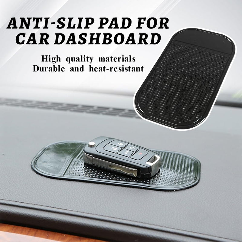10Pcs Car Dashboard Non Slip Mat, Removable and Traceless Anti Slip Gel Pad with Strong Adhesive, Universal Car dashboard Accessories for Holding Cell Phone Sunglasses Coins Keys (5.1 * 2.7)