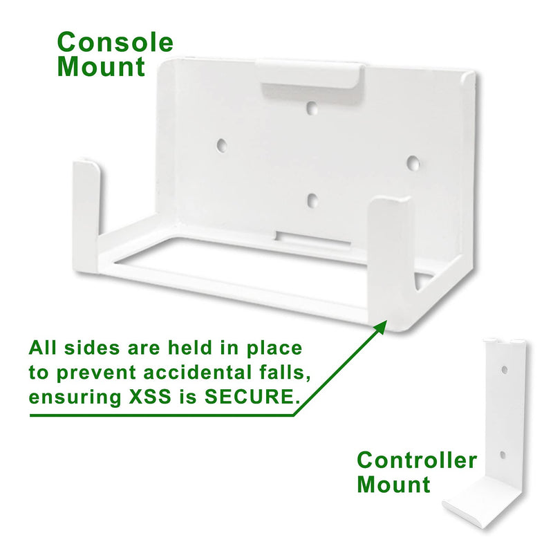 [AUSTRALIA] - Wall Mount for Xbox Series S (Mount The Console & Accessories on Wall Near or Behind TV Left/Right), Wall Shelf Bracket Kit for XSS System 