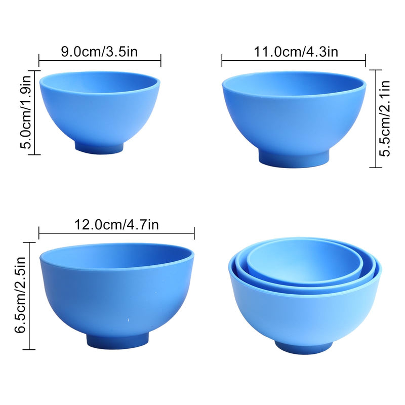 Dental Optispatel Material Mixing Bowl with 3 x Coloured Spatulas / Plastic Spatulas for Alginate Impressions and Plaster Materials (6 Pieces)