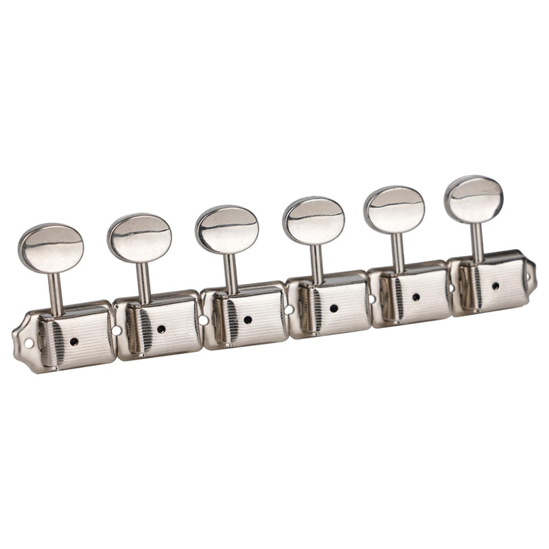 [AUSTRALIA] - 1Sets 6 inline Vintage Guitar Tuners Tuning Pegs Machine Heads for Squier Fender Strat/Tele Style Electric Guitar Nickel 