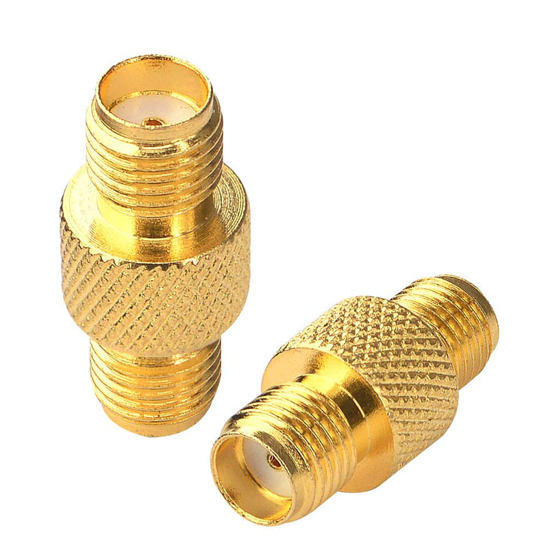 onelinkmore SMA Connector FPV Antennas Radio Adapter SMA Female to Female Barrel Adapter Antenna Jack Adapter SMA to SMA Coupler Adapter for Antennas Wireless LAN Devices Coaxial Cable Pack of 2