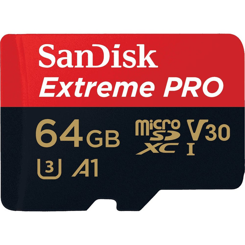 64GB Sandisk Extreme Pro 4K Memory Card for Gopro Hero 6, Fusion, Hero 5, Karma Drone, Hero 4, Session, Hero 3, 3+, Hero + Black - UHS-1 V30 64G Micro SDXC with Everything But Stromboli Card Reader
