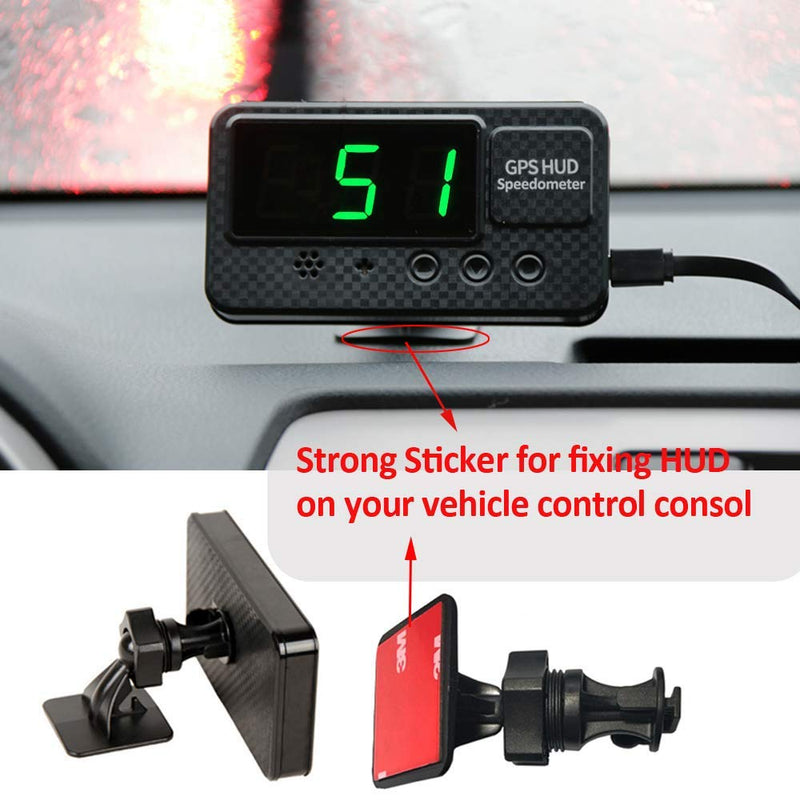 Original Universal GPS Head Up Display Speedometer Odometer Car Digital Speed Display MPH Over Speeding Alarm Car Clock for All Vehicles C60/C60S/C80/C90 (C60S)