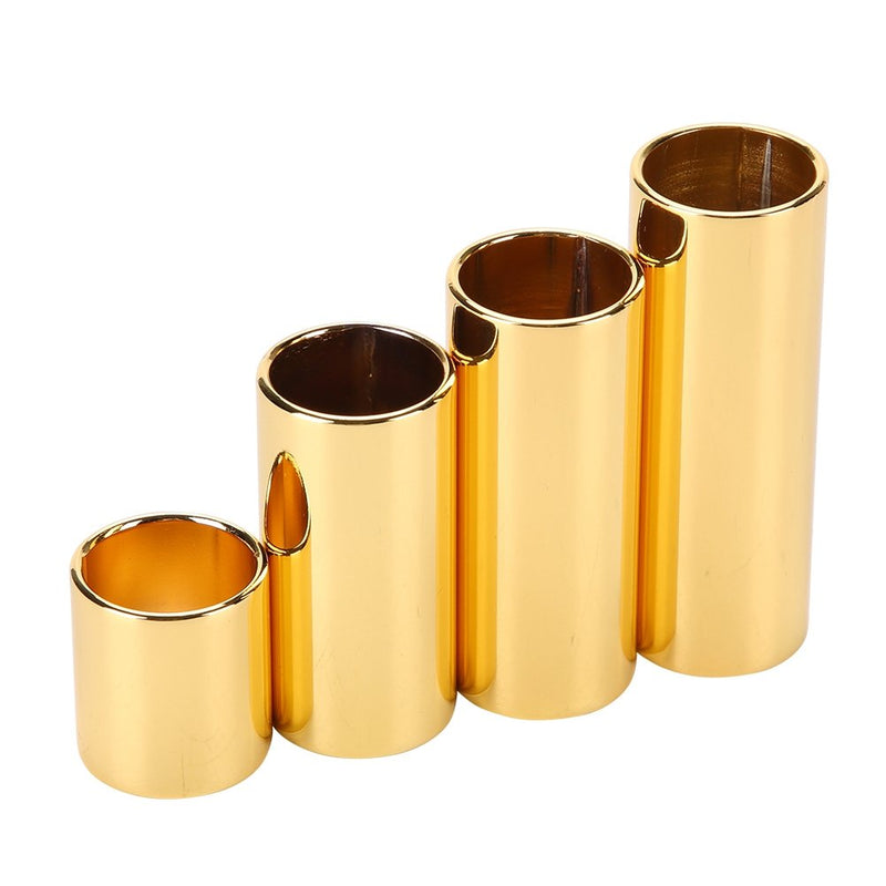 [AUSTRALIA] - 4pcs Per set Electric Guitar Metal Slide Bar Guitars String Slides Golden Brass Slide Guitar 